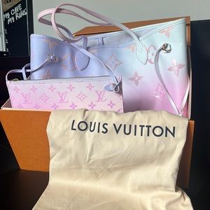 Louis Vuitton Neverfull MM Sunrise Pastel M46077 100% Authentic With pouch